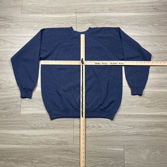 Vintage Sweatshirt Mens Large Blue 90s College Fraternity Crewneck - Picture 6 of 9
